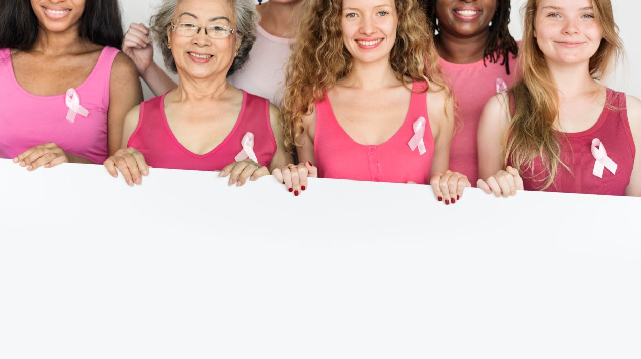 Pink Ribbon Breast Cancer Awareness Copy Space Banner Concept